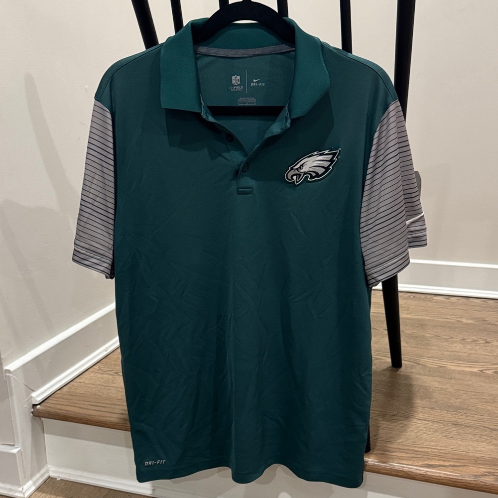Philadelphia Eagles Men's Nike Green and Gray Polo Shirt